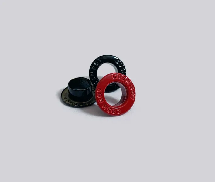 Enamel colour custom clothing grommet.