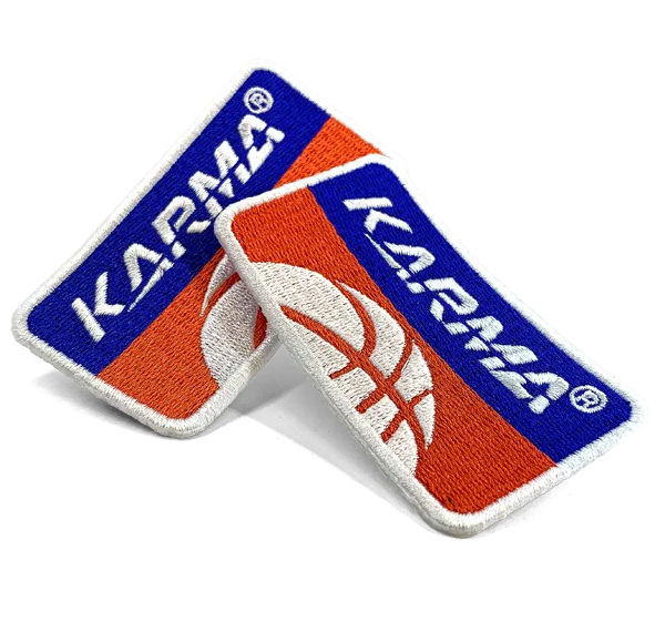 Custom fabric clothing badges.