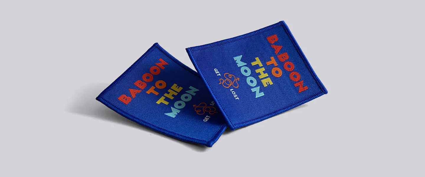 Personalised woven clothing badges