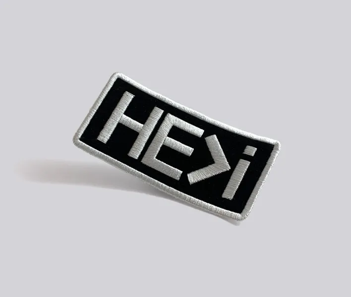 Heki embroidered clothing badge