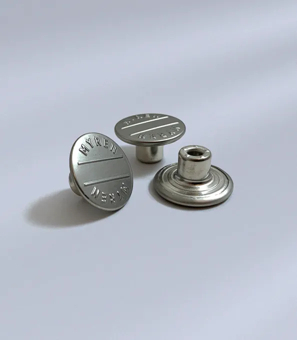 Custom branded jeans button.