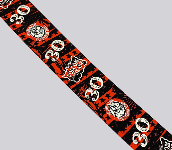 Volcom printed jeans size sticker.