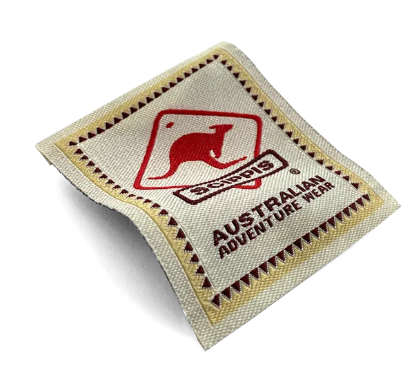 Custom woven labels.